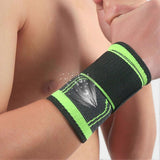 Adjustable Compression Wrist Support Brace, Breathable Wrist Wrap for Running, Gym, Weightlifting, Tennis & Sports Training - L