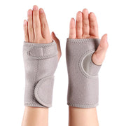 Steel Support Wrist Wraps with Adjustable Strap, Weightlifting Wrist Support for Gym, Fitness Training, Powerlifting & Sports - Gray