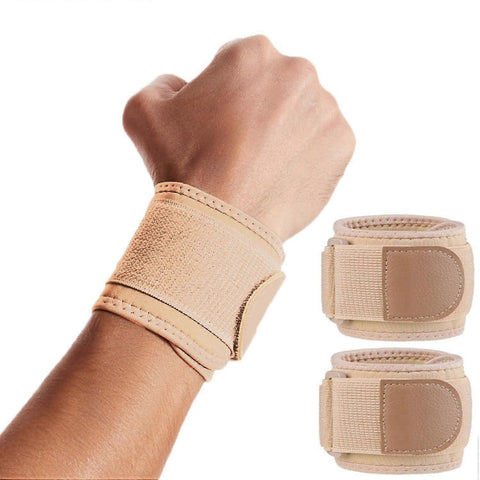 1 Pair Adjustable Compression Wrist Support Strap, Lightweight Wrist Wrap Brace for Gym, Weightlifting, CrossFit, Sports & Daily Use - Skin Color In Australia - Darrahopens