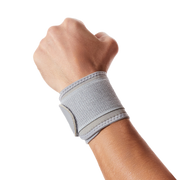 1 Pair Adjustable Compression Wrist Support Strap, Lightweight Wrist Wrap Brace for Gym, Weightlifting, CrossFit, Sports & Daily Use - Gray