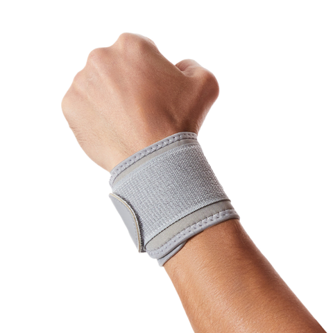 1 Pair Adjustable Compression Wrist Support Strap, Lightweight Wrist Wrap Brace for Gym, Weightlifting, CrossFit, Sports & Daily Use - Gray