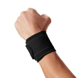 1 Pair Adjustable Compression Wrist Support Strap, Lightweight Wrist Wrap Brace for Gym, Weightlifting, CrossFit, Sports & Daily Use - Black
