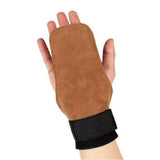 Weightlifting Wrist Hand Grips Leather Palm Protection With Padded Wrist Wrap