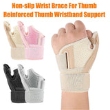 Thumb Support Wrist Brace, Adjustable Wrist Wrap with Dual Support Splints, Breathable Wrist Support for Sports, Fitness & Daily Use - Black