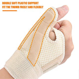 Thumb Support Wrist Brace, Adjustable Wrist Wrap with Dual Support Splints, Breathable Wrist Support for Sports, Fitness & Daily Use - Black