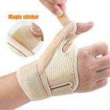 Thumb Support Wrist Brace, Adjustable Wrist Wrap with Dual Support Splints, Breathable Wrist Support for Sports, Fitness & Daily Use - White