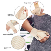 Thumb Support Wrist Brace, Adjustable Wrist Wrap with Dual Support Splints, Breathable Wrist Support for Sports, Fitness & Daily Use - White