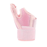 Thumb Support Wrist Brace, Adjustable Wrist Wrap with Dual Support Splints, Breathable Wrist Support for Sports, Fitness & Daily Use - Pink