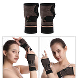 Breathable Wrist Support Coppers Wrist Compression Sleeves Knitted Wrist Brace Gym Wristband for Workout Basketball - M In Australia - Darrahopens
