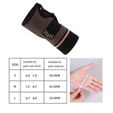 Breathable Wrist Support Coppers Wrist Compression Sleeves Knitted Wrist Brace Gym Wristband for Workout Basketball - M In Australia - Darrahopens