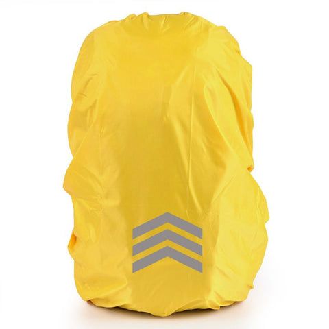 Backpack Rain Cover Waterproof Oxford Cloth Backpack Protector with Reflective Strip Elastic Design Hiking Cycling Travel Cover - Yellow S In Australia - Darrahopens