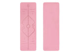 Darrahopens Sports & Fitness > Exercise, Gym & Fitness > Gymnastics TPE Yoga Mat Exercise Fitness Sport Non Slip Workout Mat with Body Alignment Lines