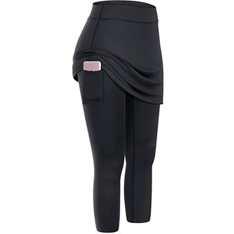 Women's High Stretch Yoga Pants Side Pocket Sports Running Fitness Casual Workout Pants - Black L