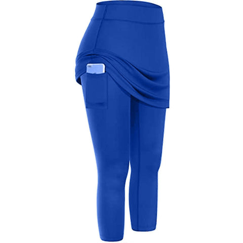 Women's High Stretch Yoga Pants Side Pocket Sports Running Fitness Casual Workout Pants - Blue S In Australia - Darrahopens