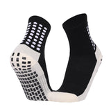 Non Slip Football Socks Grip Sports Socks Thick Towel Bottom Soccer Socks for Men Boys Adult Kids - Black L In Australia - Darrahopens