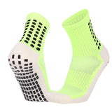 Non Slip Football Socks Grip Sports Socks Thick Towel Bottom Soccer Socks for Men Boys Adult Kids - Fluorescent Green L In Australia - Darrahopens