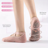 Women's Cotton Non Slip Yoga Socks Grip Pilates Socks Terry Bottom Fitness Dance Workout Socks - Gray In Australia - Darrahopens