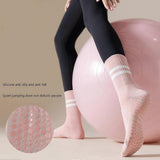Women's Cotton Grip Yoga Socks Non Slip Pilates Socks Fitness Dance Workout Sports Socks Pink