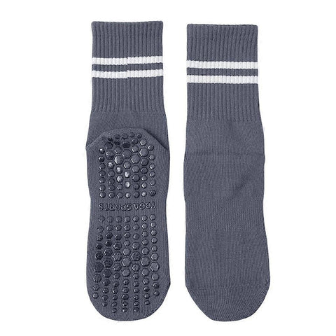 Women's Cotton Grip Yoga Socks Non Slip Pilates Socks Fitness Dance Workout Sports Socks Gray In Australia - Darrahopens