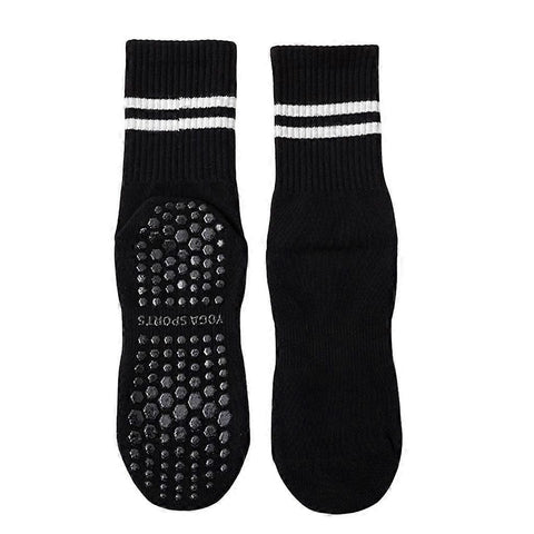 Women's Cotton Grip Yoga Socks Non Slip Pilates Socks Fitness Dance Workout Sports Socks Black In Australia - Darrahopens