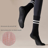 Women's Cotton Grip Yoga Socks Non Slip Pilates Socks Fitness Dance Workout Sports Socks Black
