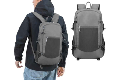 Hiking Backpack Packable Travel Day Pack Lightweight Water Resistant Hiking Daypack for Women Men -Grey