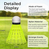 Durable Nylon Badminton Shuttlecocks Indoor Outdoor Training Recreational Yellow 12 Pack