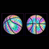 Reflective Luminous Glow Basketball Wear-Resistant PU Big hexagon 1Pc