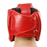 Kickboxing Head Gear for Adults/ MMA Training Spng Maal Arts Boxing Helmet - Red S