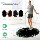 1pc Rubber Skipping Rope Mat 90x120cm Non-Slip Oval Anti-Wear Floor Mat