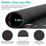 1pc Rubber Skipping Rope Mat 90x120cm Non-Slip Oval Anti-Wear Floor Mat