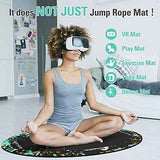 1pc Rubber Skipping Rope Mat 90x120cm Non-Slip Oval Anti-Wear Floor Mat