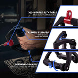 1 Piece Black Dual D-Tension Grip Removable V-Triangle Rod Home Gym