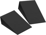 2 Pack Black EVA Foam Wedge Set for Yoga Calf Stretch Squat Incline Plate 9x6x2in