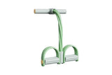 6-Tube Natural Rubber Resistance Band Trainer Full Body Abdominal Waist Leg Fitness Set - Gray Green