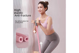 6-Tube Natural Rubber Resistance Band Trainer Full Body Abdominal Waist Leg Fitness Set - Gray Blue