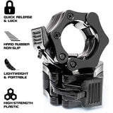 Barbell Clamps Black 2 Inch Quick Release Weight Bar Collars 1 Pair
