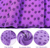 Non-slip High Temperature Yoga Towel Blue 183x63cm Microfiber 1pc