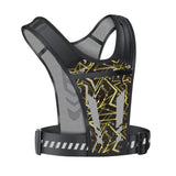 Reflective Running Vest One Size Mesh Lightweight Adjustable Breathable with Phone Pocket 1pc
