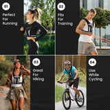 Reflective Running Vest One Size Mesh Lightweight Adjustable Breathable with Phone Pocket 1pc