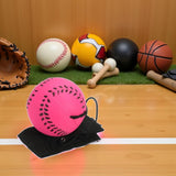 Rubber Wrist Elastic Ball Rope Swing Return Ball Exercise Reaction Rebound Ball Rose Red 1pc