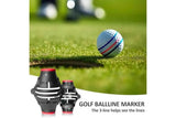 360 Degree Golf Ball Marker Positioning Marking Tool Practical Golf Accessory Black