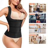 Waist Trainer Vest For Women Corset Trimmer Belt Slimming Body Shaper Tummy Control Cincher - L