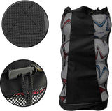 1pc Ball Storage Bag Black L Mesh Net Bag for Basketball Football Volleyball