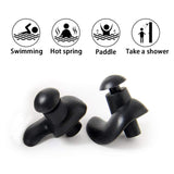 6-Pairs Reusable Silicone Ear Plugs - Waterproof for Swim Surf Shower & Water Sports - Adults