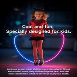 LED Light-Up Jump Rope for Boys Girls - Adjustable Glow-in-the-Dark Skipping Rope Black