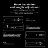 LED Light-Up Jump Rope for Boys Girls - Adjustable Glow-in-the-Dark Skipping Rope Black