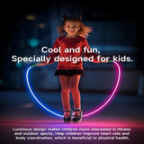LED Light-Up Jump Rope for Boys Girls - Adjustable Glow-in-the-Dark Skipping Rope Purple