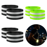 Reflective Wristbands 6 Pack Elastic Straps - High Visibility Bands for Cycling Running