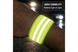 Reflective Wristbands 6 Pack Elastic Straps - High Visibility Bands for Cycling Running